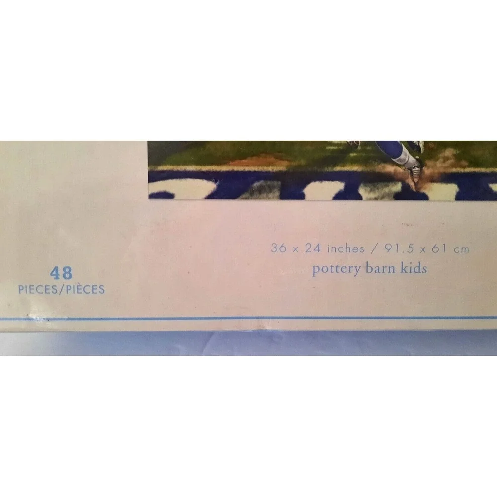 Pottery Barn Kids Football Puzzle 48 Pieces 36x24 Floor Puzzle Ages 4+ USA Made